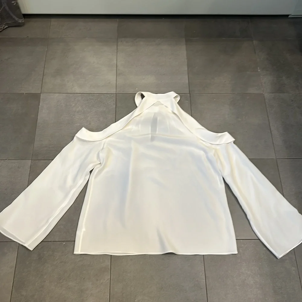 Ramy Brook Cold Shoulder Silk Blouse - Picture 4 of 10